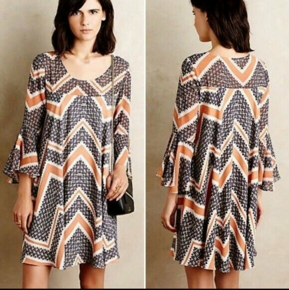 Paper Crown Boho Chevron Dress